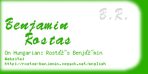 benjamin rostas business card
